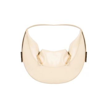 Geanta dama  bej - 32x37x10.5cm - piele ecologica - cu manere si buzunar interior