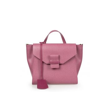 Geanta dama Manila Grace - violet - One Size - din piele naturala - cu curea reglabila