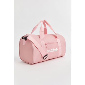 Geanta duffle cu imprimeu text