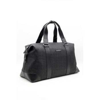 Geanta duffle de piele ecologica cu logo
