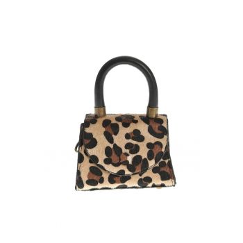 Geanta mini cu model animal print -  Paris
