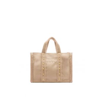 Geanta shopper cu logo in relief