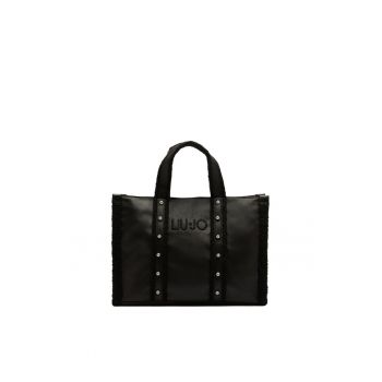 Geanta shopper cu logo in relief