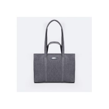 Geanta shopper din material textil cu aplicatie logo discreta
