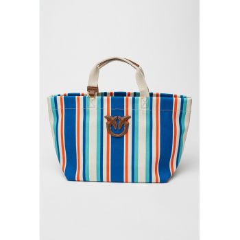 Geanta shopping cu dungi