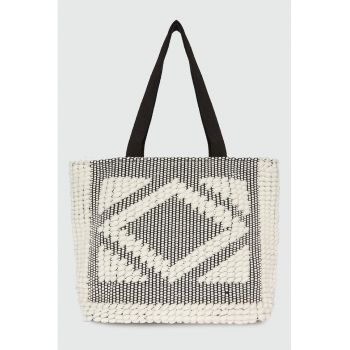 Geanta tote cu model tesut