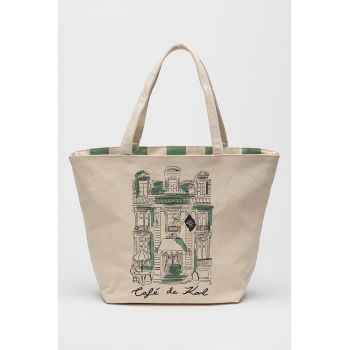 Geanta tote reversibila cu model