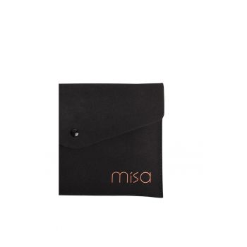 Husa pentru pensule de make up -  Orange Kiss Clutch - material textil - pentru toate tipurile - Negru - 13.5x22 cm