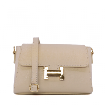 Poșetă crossbody femei Luca di Gioia bej din piele 144POSP3572BE