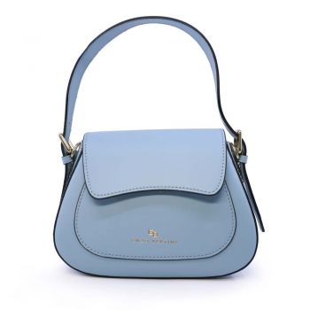 Poșetă satchel femei Enzo Bertini azur din piele naturală 154posp3573az