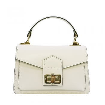 Poșetă satchel femei Luca di Gioia bej din piele 144POSP3549BE
