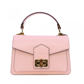 Poșetă satchel femei Luca di Gioia roz din piele 144POSP3549RO