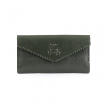 Portmoneu femei Enzo Bertini verde din piele 2641DPU2867V
