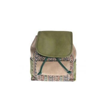 Rucsac verde cu snur