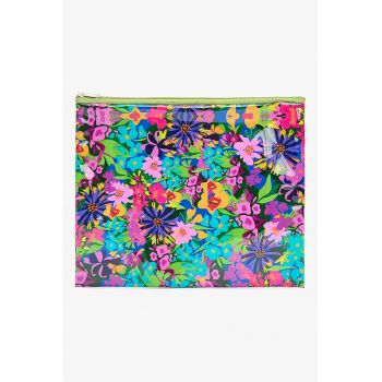 Etui cu model floral si fermoar