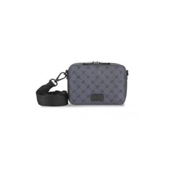 Geanta barbati  piele ecologica - 21 x 15 x 6 cm - bleumarin