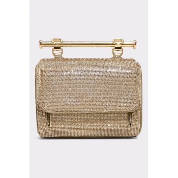 Geanta crossbody cu aplicatii din strasuri Blingchic
