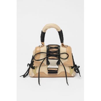 Geanta crossbody cu segmente de plasa Bdiego