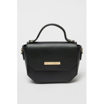 Geanta crossbody de piele cu clapa