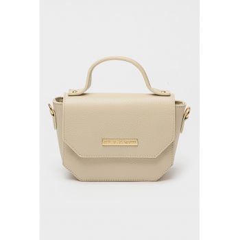 Geanta crossbody de piele cu clapa