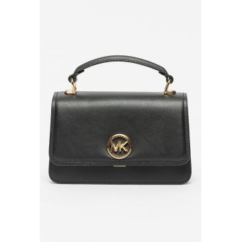Geanta crossbody din piele cu aplicatie logo Delancey