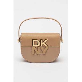 Geanta crossbody din piele cu aplicatie logo