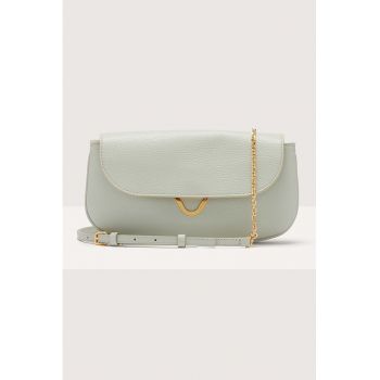 Geanta crossbody din piele cu bareta din lant