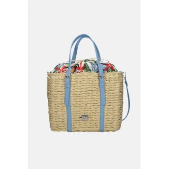 Geanta de plaja impletita  cu Hartie - 22X29X11