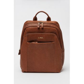 Rucsac din piele cu buzunare multiple