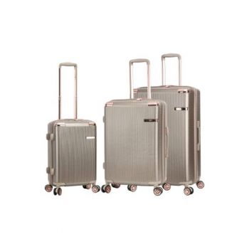 Set trolere  SW44303 - fermoar antifurt - 3 piese - policarbonat rezistent - cifru TSA - auriu