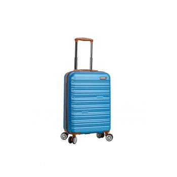 Troler cabina  SW33803 - ABS - cifru - 4 roti duble - 55 cm - albastru