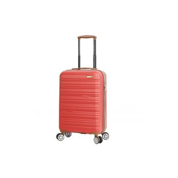 Troler cabina  SW33803 - ABS - cifru - 4 roti duble - 55 cm - rosu