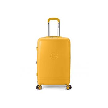 Troler de cabina extensibil  BZ 5827 - 54x37x20 cm - bagaj de mana - ABS - 4 roti 360° - galben mustar