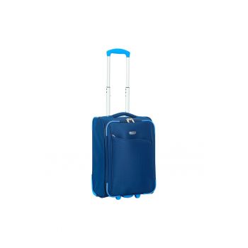 Troler de cabina  SW233 - 52x34.5x20 cm - bagaj de mana - poliester - 2 roti - bleumarin