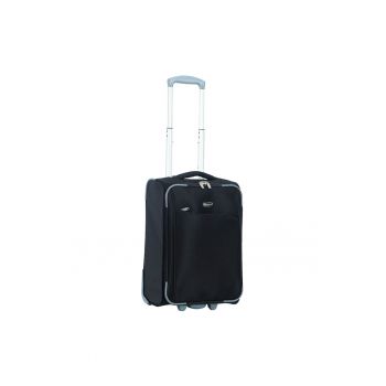 Troler de cabina  SW233 - 52x34.5x20 cm - bagaj de mana - poliester - 2 roti - negru