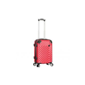 Troler de cabina  SW44103 - ABS - cifru - 4 roti duble - 35L - 55 cm - rosu