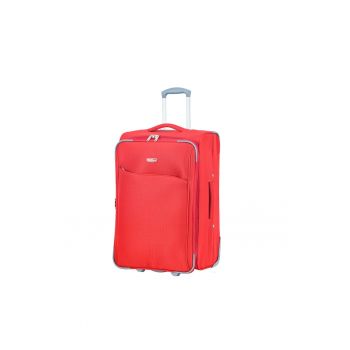 Troler mare extensibil  SW233 - 72x44.5x25 cm - +30% capacitate - bagaj de cala - poliester - 2 roti - rosu