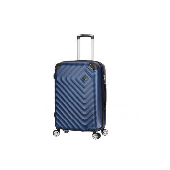 Troler mare extensibil  SW44103 - ABS - cifru - 4 roti duble - 77 cm - bleumarin