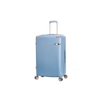 Troler mare extensibil  SW44303 - fermoar antifurt - 77 cm - policarbonat rezistent - cifru TSA - albastru deschis