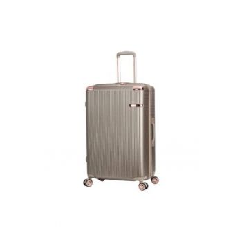 Troler mare extensibil  SW44303 - fermoar antifurt - 77 cm - policarbonat rezistent - cifru TSA - auriu