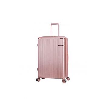 Troler mare extensibil  SW44303 - fermoar antifurt - 77 cm - policarbonat rezistent - cifru TSA - rose