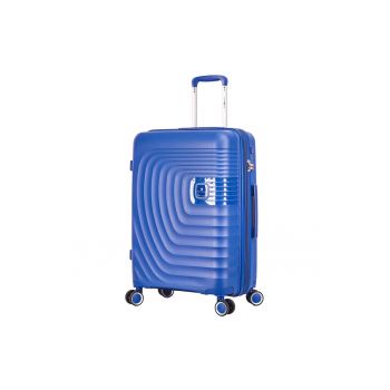 Troler mare extensibil  SW44403 - polipropilena - cifru TSA - 4 roti duble - 77 cm - albastru