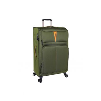 Troler mare extensibil  Venice - 79x46x32 cm - +20% capacitate - bagaj de cala - poliester - 4 roti 360° - cifru TSA - kaki