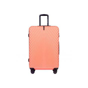 Troler mare  Swan - ABS - 4 roti - cifru - 75.5 cm - coral