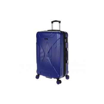 Troler Mediu - Extensibil -  ABS - 4 Roti Duble - Cifru TSA - ST 525 - 73 cm - Bleumarin