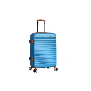 Troler mediu extensibil  SW33803 - ABS - cifru - 4 roti duble - 67 cm - albastru