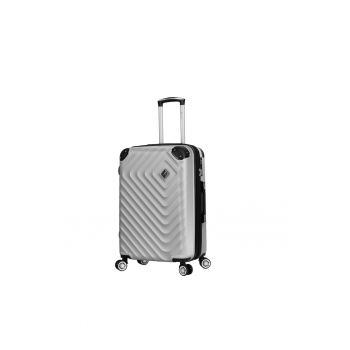 Troler mediu extensibil  SW44103 - ABS - cifru - 4 roti duble - 67 cm - argintiu