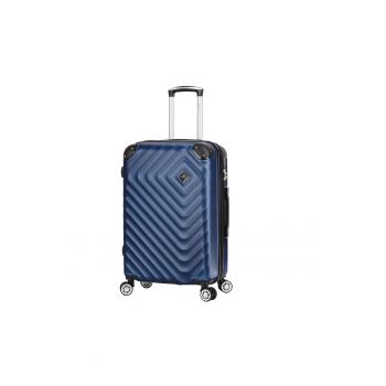 Troler mediu extensibil  SW44103 - ABS - cifru - 4 roti duble - 67 cm - bleumarin
