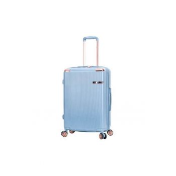 Troler mediu extensibil  SW44303 - fermoar antifurt - 67 cm - policarbonat rezistent - cifru TSA - albastru deschis