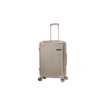 Troler mediu extensibil  SW44303 - fermoar antifurt - 67 cm - policarbonat rezistent - cifru TSA - auriu